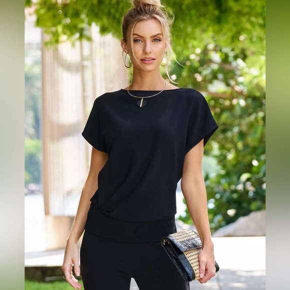 Boston Proper Tops - Boston Proper Dolman Sleeve Blouson Top Sz L